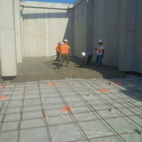 Pouring cement floor in Bolton