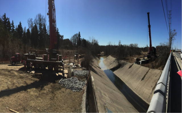 Construction of multi use trail in Toronto